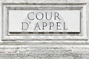 Court of appeal in France