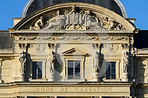 The Court of Cassation , in Europe, in France, in ile de France, in Paris, Along the Seine, in summer, on a sunny day