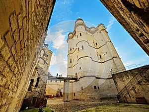 Court drawbridge donjon of Chateau de Vincennes castle photo