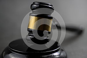 Court of Justice, Law and Rule Concept, Judge`s Gavel on The Table