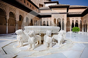 The Court of Lions, Granada, Alhambra, Spain