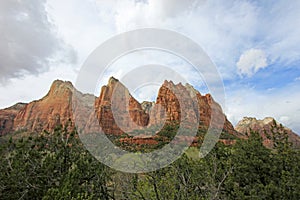 Court Of The Patriarchs mountains, Zion National Park, USA