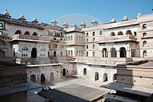 Court of the Raj Mahal palace at Orchha,India