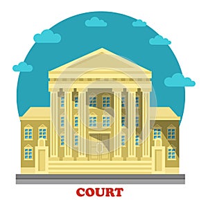 Court or tribunal, courthouse entrance exterior