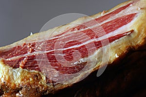 Court of a typical Jamon Iberico ham from Spain photo