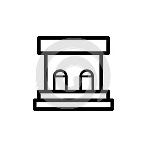 Courthouse icon flat vector template design trendy