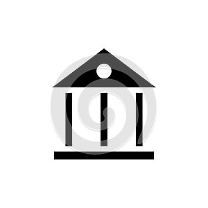 Courthouse icon flat vector template design trendy