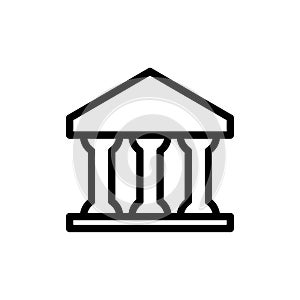 Courthouse icon flat vector template design trendy
