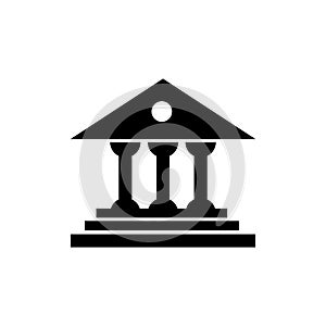 Courthouse icon flat vector template design trendy