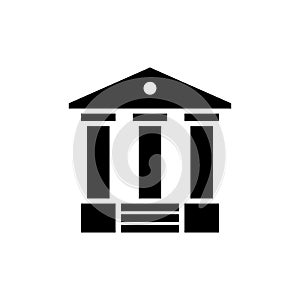 Courthouse icon flat vector template design trendy