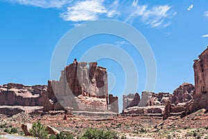 Courthouse Towers in Arches National Park, Utah photo