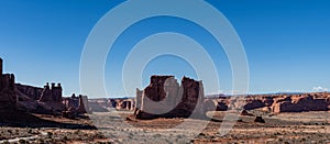 Panoramic Views of the Courthouse Towers in Arches National Park photo