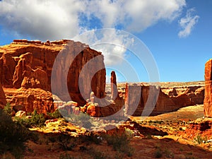 Courthouse Towers, Park Avenue, Arches National Park photo