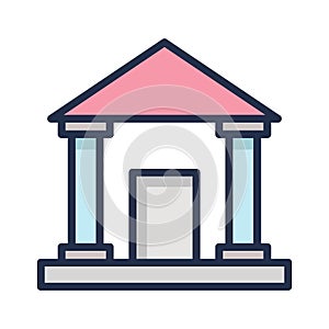 Courthouse Vector icon which can easily modify or edit