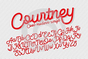 Courtney cool modern script font