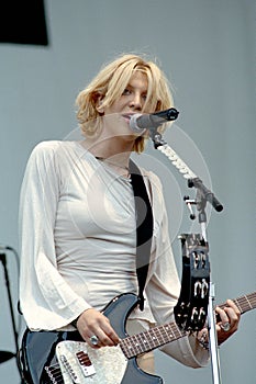 Courtney Love, guitarist and leader of the Hole during the concert