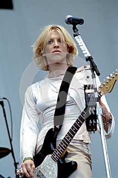 Courtney Love, guitarist and leader of the Hole during the concert