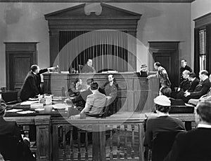 Courtroom scene photo