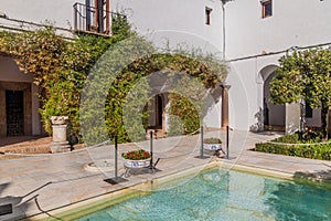 Courtyard at Alcazar de los Reyes Cristianos in Cordoba, Spa