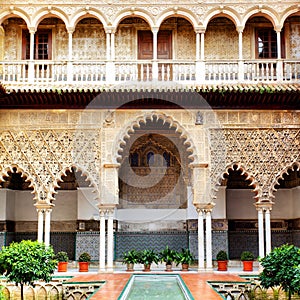 Courtyard in Alcazar photo