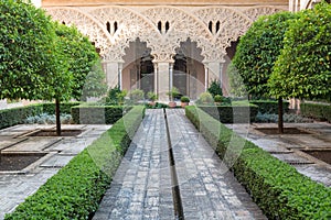 Courtyard in Aljaferia Palace, Saragossa photo