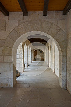 Courtyard area of Tabgha or The Church of the Multiplication of the Loaves and Fishes also called Church of the Loaves and Fishes