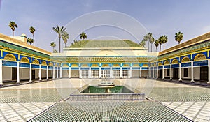 Courtyard of the Bahia palace in Marrakesh - Morocco photo