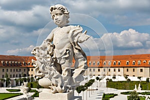 Courtyard garden of the Bratislava castle in Slovakia.