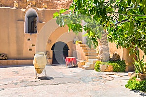 Berber underground dwellings. Troglodyte house. Matmata, Tunisia, North Africa