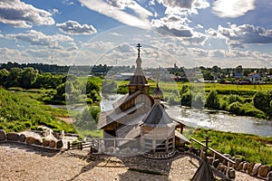 Courtyard of the Borovsko-Pafnutievsky Monastery `Na Vysoky` in Borovsk