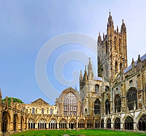 Courtyard of Canterbury Cathedral photo