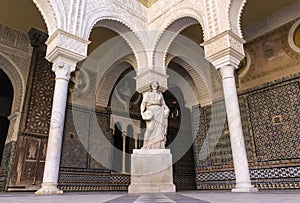 Courtyard of Casa de Pilatos Seville, Spain photo