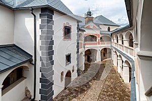 Courtyard in the casle of Slovenska Luca