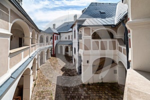 Courtyard in the casle of Slovenska Lupca