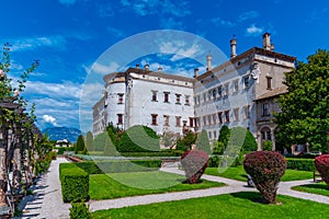 Courtyard of Castello del Buonconsiglio in Trento, Italy