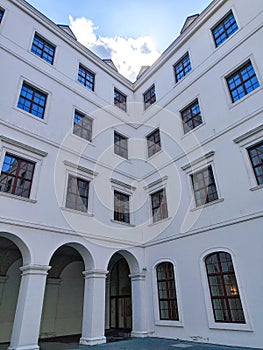 Courtyard at the castle of Bratislava on Slovakia