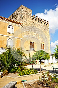 Courtyard of the Castle of Cabra, Cordoba province, Andalusia, Spain