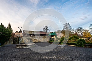 Courtyard in the castle Czocha