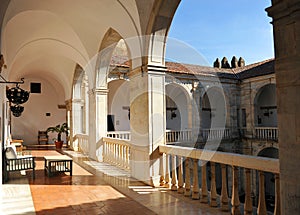 Courtyard of the Castle of the Dukes of Feria, Zafra, province of Badajoz, Spain