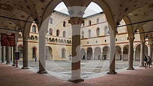 Courtyard in castle inside