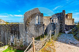 Courtyard of the castle in Leiria, Portugal