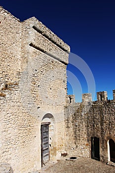 Courtyard of a castle of middle ages