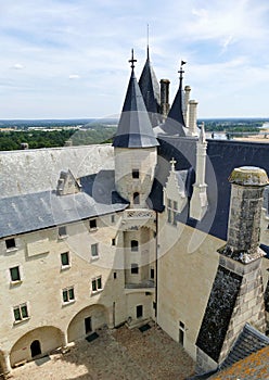 Courtyard of the castle of Saumur