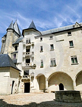 Courtyard of the castle of Saumur