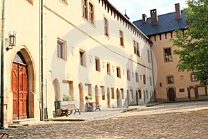 Courtyard of castle VlaÃÂ¡skÃÂ½ dvÃÂ¯r photo
