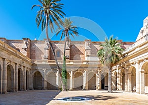 Courtyard of the cathedral of Almeria in Spain