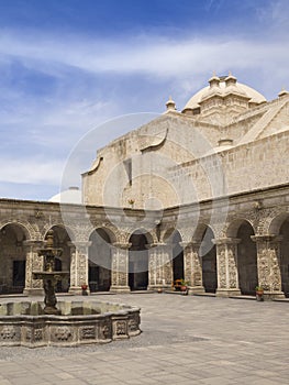 Courtyard of Church in Peru