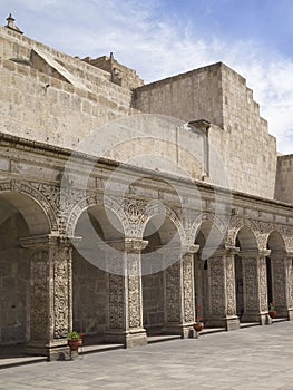 Courtyard of Church in Peru