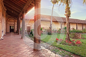 Courtyard of the church San Javier, Jesuit missions, Bolivia, World Heritage