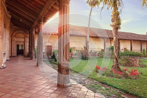 Courtyard of the church San Javier, Jesuit missions, Bolivia, World Heritage photo